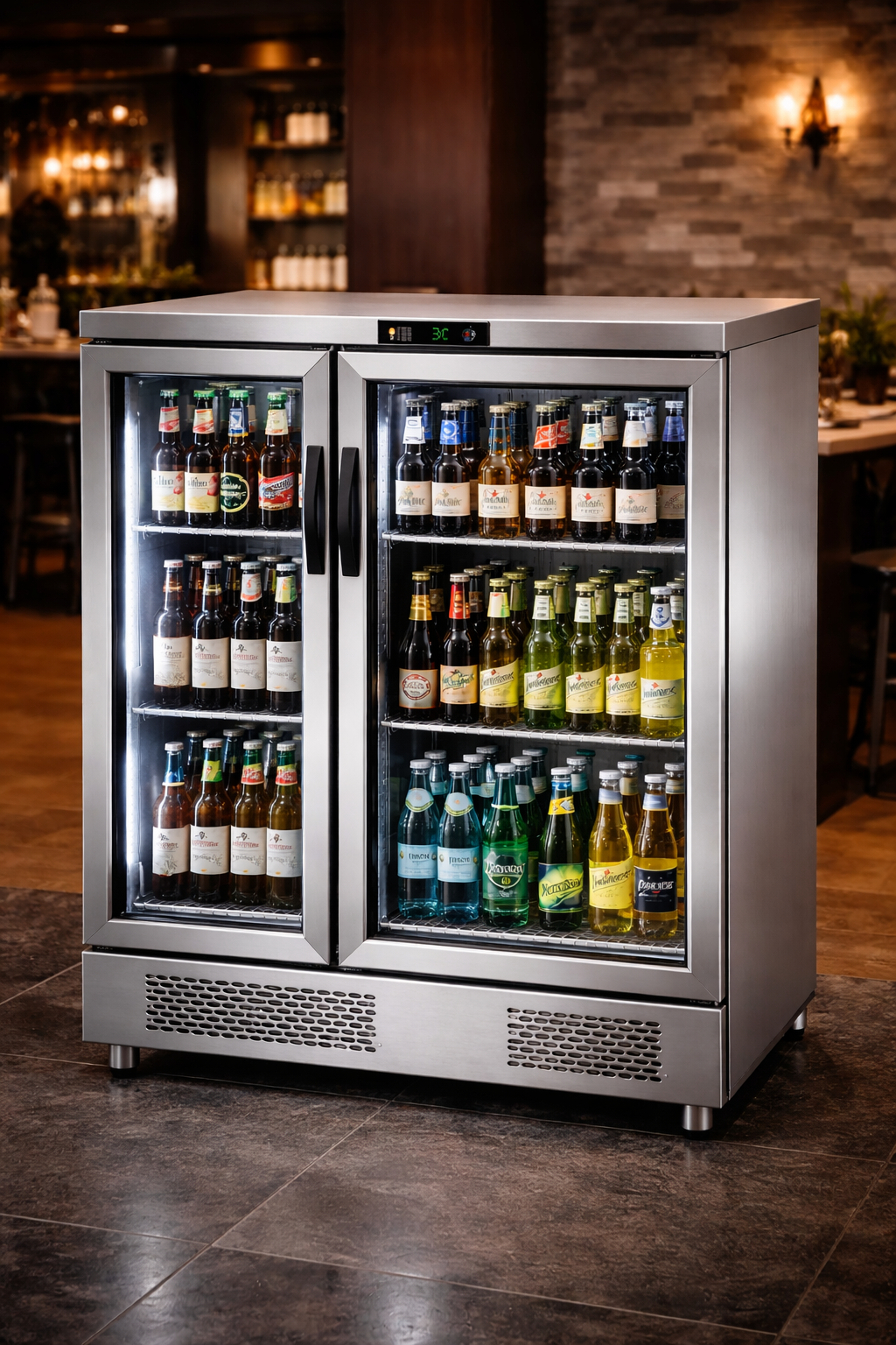 arriere bar refrigere portes vitrees professionnel restaurant 06