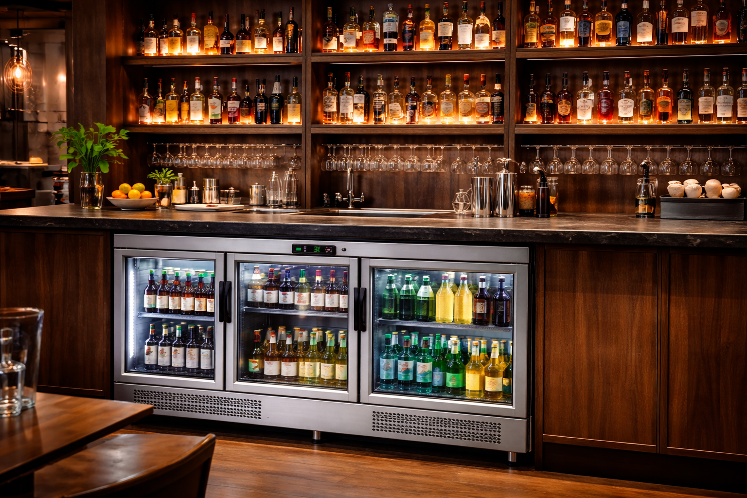 arriere bar refrigere professionnel restaurant 06