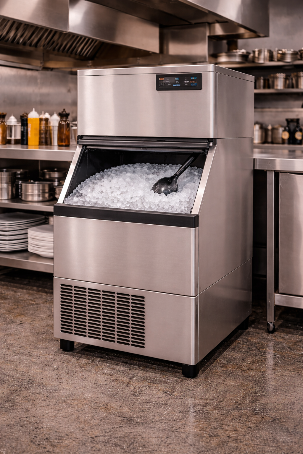 machine a glacons professionnelle avec reserve integree