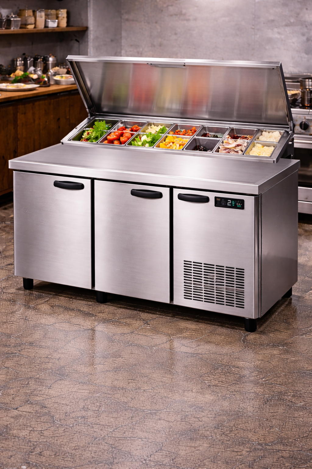 saladette professionnelle table refrigeree