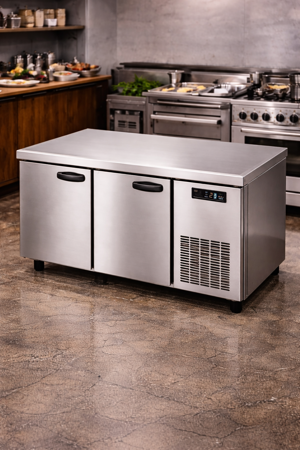 table refrigeree professionnelle positive 2 portes cuisine pro